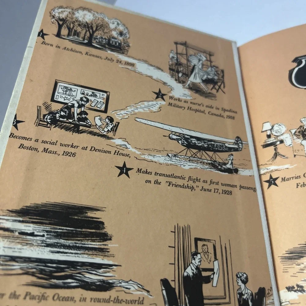 The Story of Amelia Earhart [Signature Books] Adele de Leeuw HC No DC 1955